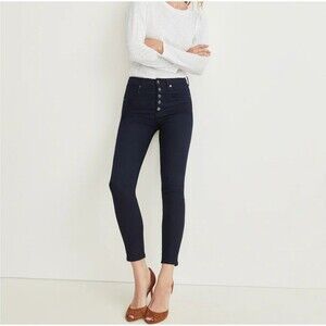 Veronica Beard Debbie Ankle Skinny Jeans Womens 26 Black High Rise Modern